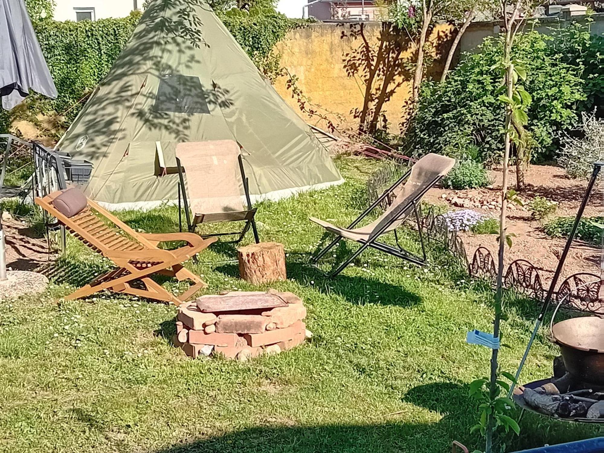 Camping Under The Walnut In Your Own Tent On A Shared Lot And Shared Bathroom Ljubljana Exterior photo