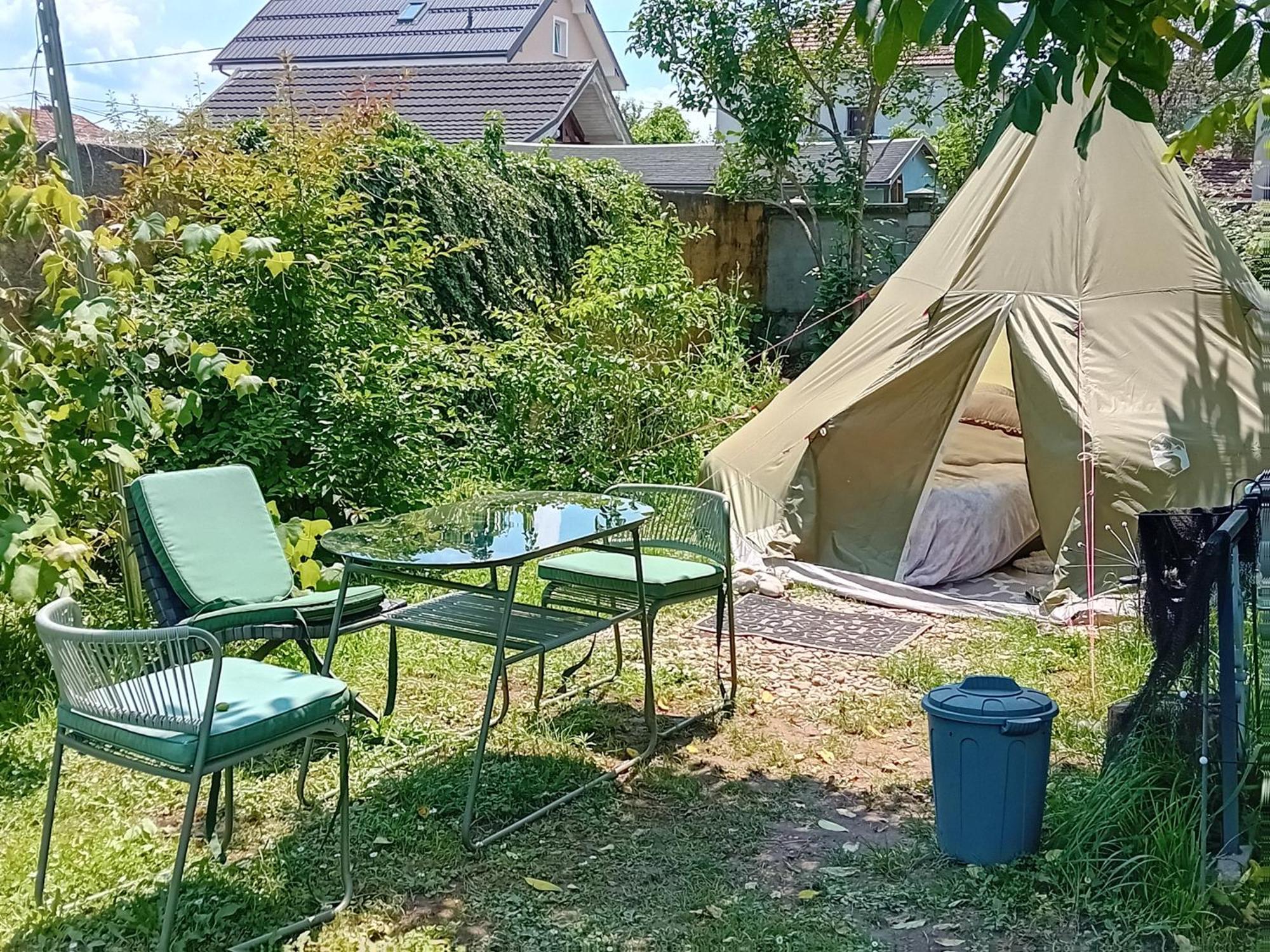 Camping Under The Walnut In Your Own Tent On A Shared Lot And Shared Bathroom Ljubljana Exterior photo